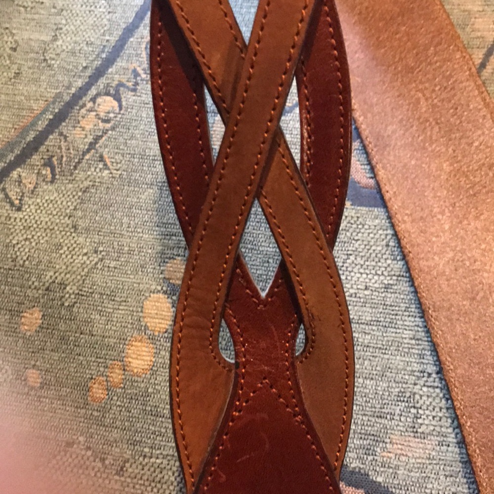 ——-SOLD————JAEGER LEATHER BELT MADE IN ITALY - Picture 2 of 9